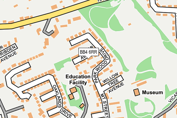 BB4 6RR map - OS OpenMap – Local (Ordnance Survey)