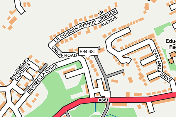 BB4 6SL map - OS OpenMap – Local (Ordnance Survey)