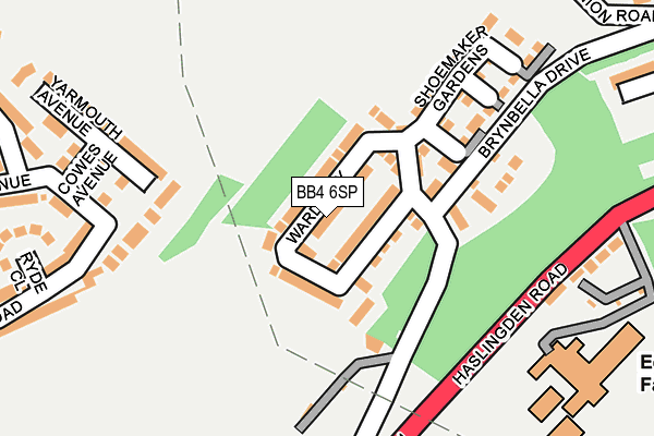 BB4 6SP map - OS OpenMap – Local (Ordnance Survey)