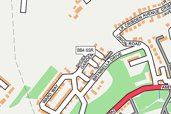 BB4 6SR map - OS OpenMap – Local (Ordnance Survey)
