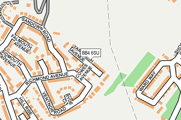 BB4 6SU map - OS OpenMap – Local (Ordnance Survey)