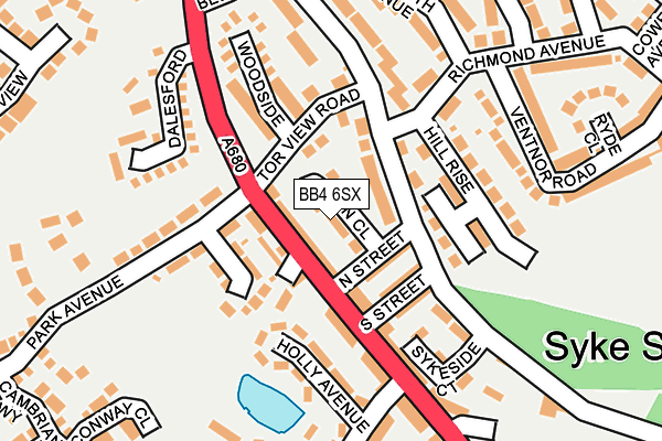 BB4 6SX map - OS OpenMap – Local (Ordnance Survey)