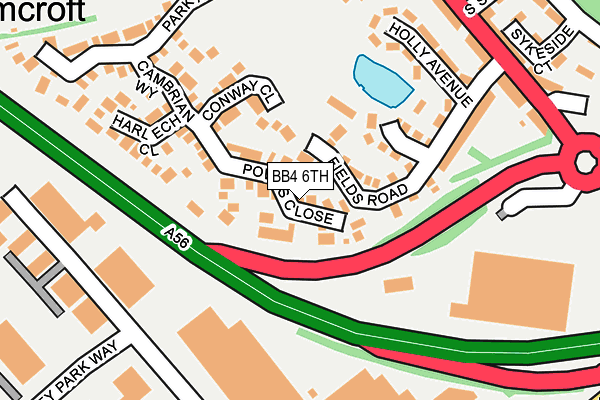 BB4 6TH map - OS OpenMap – Local (Ordnance Survey)