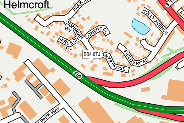BB4 6TJ map - OS OpenMap – Local (Ordnance Survey)