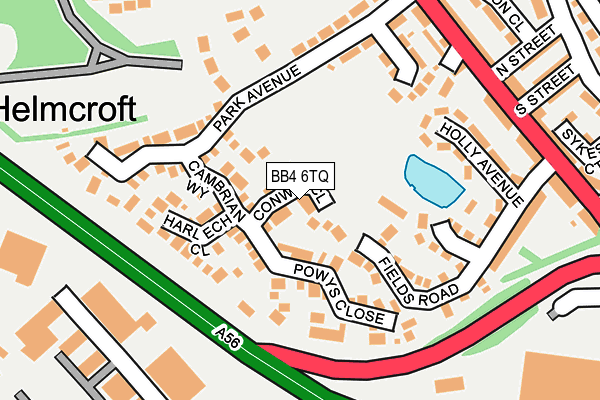 BB4 6TQ map - OS OpenMap – Local (Ordnance Survey)