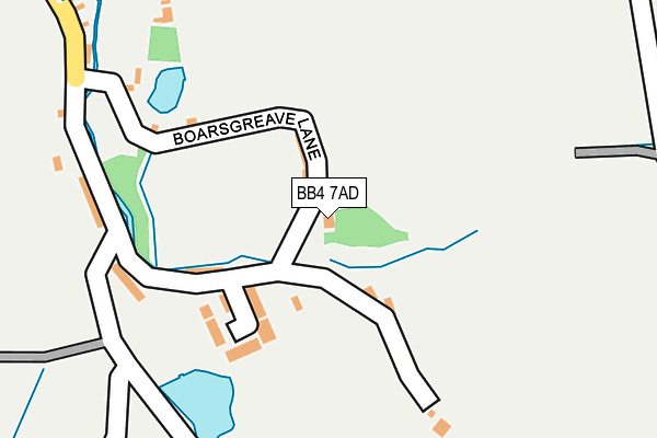 BB4 7AD map - OS OpenMap – Local (Ordnance Survey)