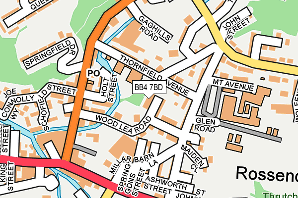 BB4 7BD map - OS OpenMap – Local (Ordnance Survey)