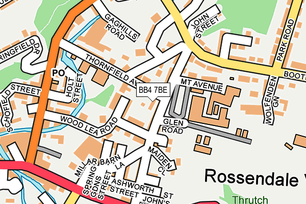 BB4 7BE map - OS OpenMap – Local (Ordnance Survey)