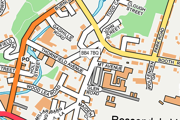 BB4 7BQ map - OS OpenMap – Local (Ordnance Survey)
