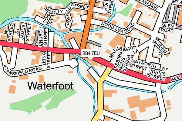 Map of WATERFOOT MARKET LTD at local scale