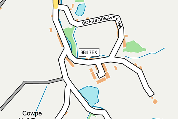 BB4 7EX map - OS OpenMap – Local (Ordnance Survey)