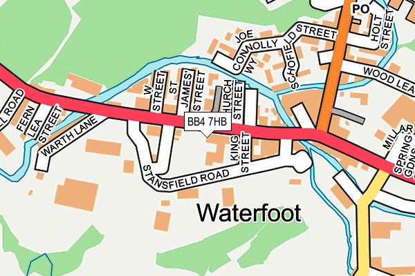 Map of CHIMNEY PIECES WATERFOOT LIMITED at local scale