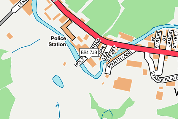 BB4 7JB map - OS OpenMap – Local (Ordnance Survey)