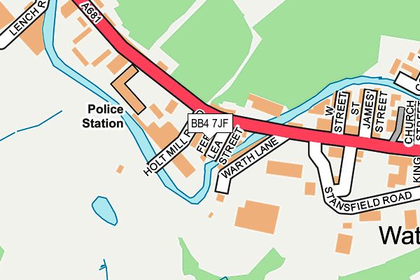 BB4 7JF map - OS OpenMap – Local (Ordnance Survey)