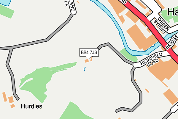 BB4 7JS map - OS OpenMap – Local (Ordnance Survey)
