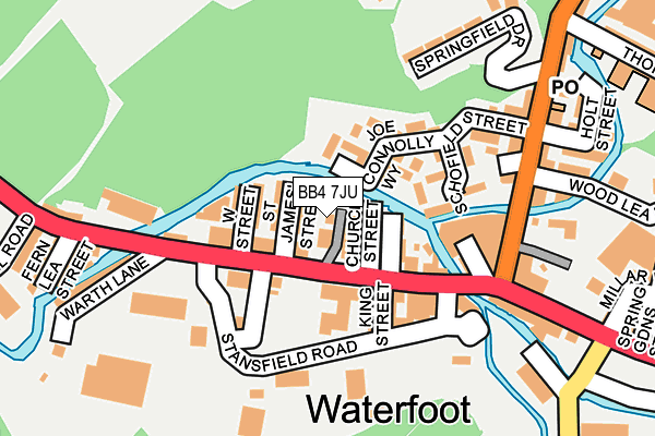 BB4 7JU map - OS OpenMap – Local (Ordnance Survey)