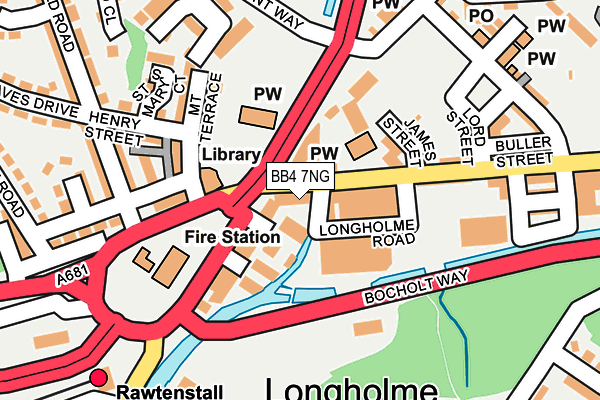 BB4 7NG map - OS OpenMap – Local (Ordnance Survey)