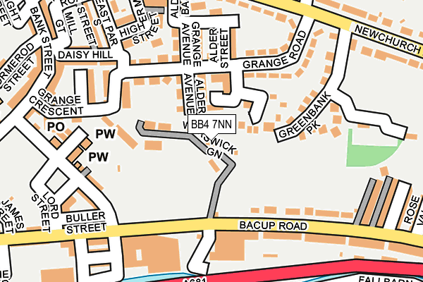 BB4 7NN map - OS OpenMap – Local (Ordnance Survey)