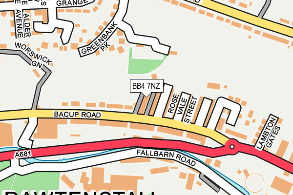 BB4 7NZ map - OS OpenMap – Local (Ordnance Survey)