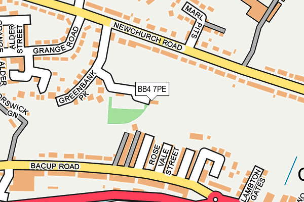 BB4 7PE map - OS OpenMap – Local (Ordnance Survey)