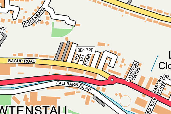 BB4 7PF map - OS OpenMap – Local (Ordnance Survey)