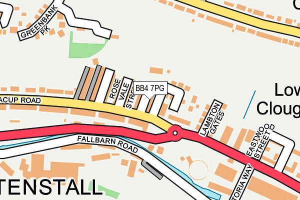 BB4 7PG map - OS OpenMap – Local (Ordnance Survey)