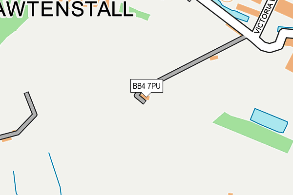 BB4 7PU map - OS OpenMap – Local (Ordnance Survey)