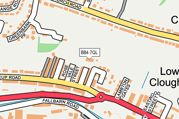 BB4 7QL map - OS OpenMap – Local (Ordnance Survey)