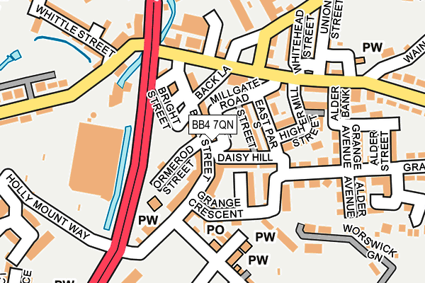 BB4 7QN map - OS OpenMap – Local (Ordnance Survey)