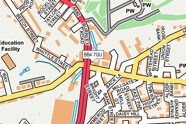 BB4 7QU map - OS OpenMap – Local (Ordnance Survey)
