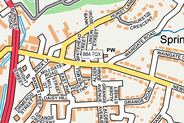 BB4 7QX map - OS OpenMap – Local (Ordnance Survey)