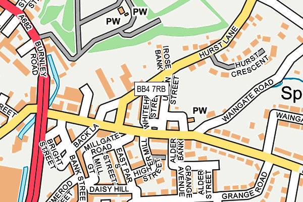 BB4 7RB map - OS OpenMap – Local (Ordnance Survey)