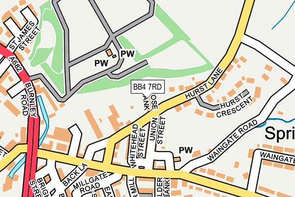 BB4 7RD map - OS OpenMap – Local (Ordnance Survey)