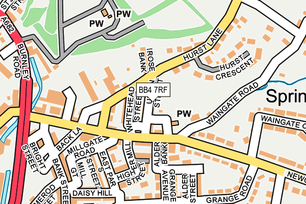 BB4 7RF map - OS OpenMap – Local (Ordnance Survey)