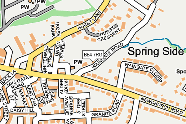 BB4 7RG map - OS OpenMap – Local (Ordnance Survey)