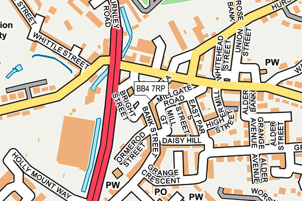BB4 7RP map - OS OpenMap – Local (Ordnance Survey)