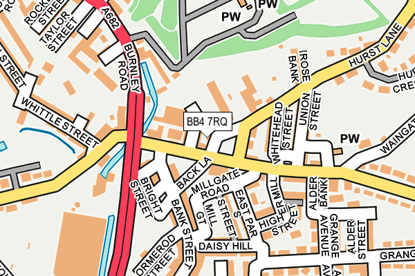 BB4 7RQ map - OS OpenMap – Local (Ordnance Survey)