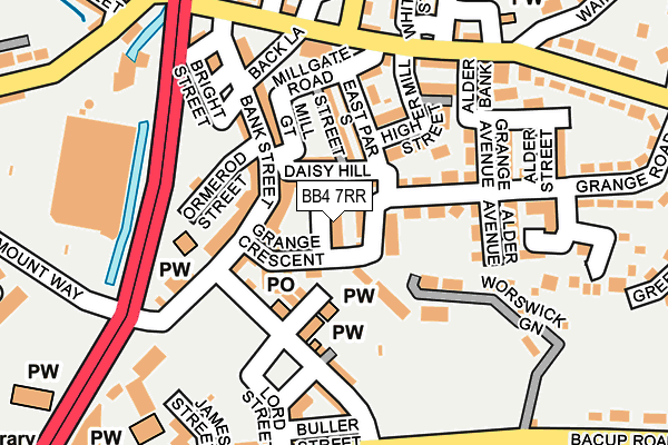 BB4 7RR map - OS OpenMap – Local (Ordnance Survey)