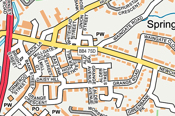 BB4 7SD map - OS OpenMap – Local (Ordnance Survey)