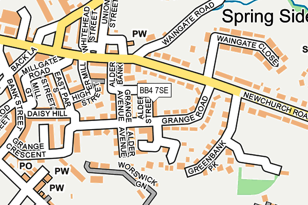 BB4 7SE map - OS OpenMap – Local (Ordnance Survey)
