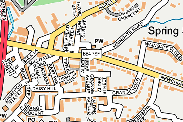 BB4 7SF map - OS OpenMap – Local (Ordnance Survey)