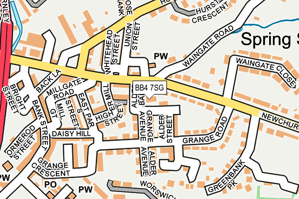 BB4 7SG map - OS OpenMap – Local (Ordnance Survey)