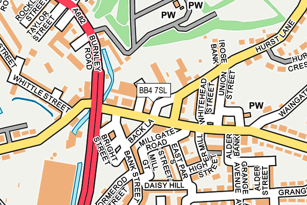 BB4 7SL map - OS OpenMap – Local (Ordnance Survey)