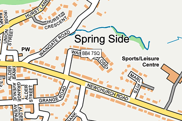 BB4 7SQ map - OS OpenMap – Local (Ordnance Survey)