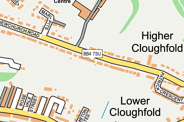 BB4 7SU map - OS OpenMap – Local (Ordnance Survey)