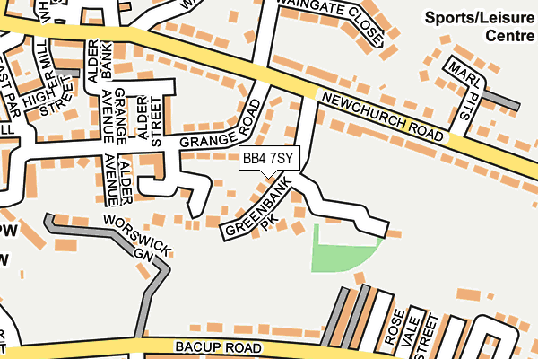 BB4 7SY map - OS OpenMap – Local (Ordnance Survey)