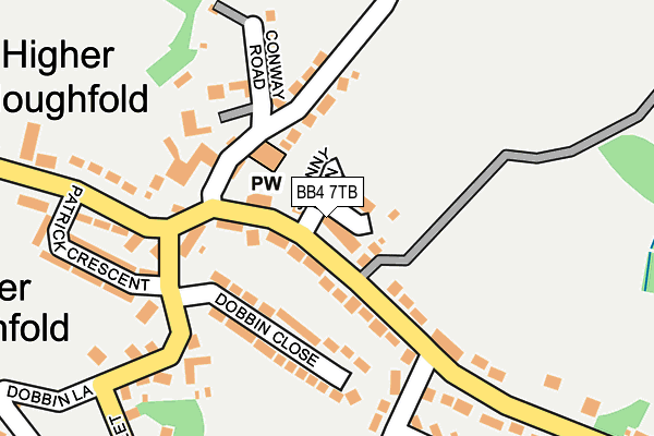BB4 7TB map - OS OpenMap – Local (Ordnance Survey)