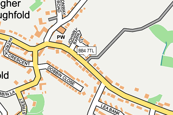 BB4 7TL map - OS OpenMap – Local (Ordnance Survey)