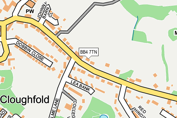 BB4 7TN map - OS OpenMap – Local (Ordnance Survey)