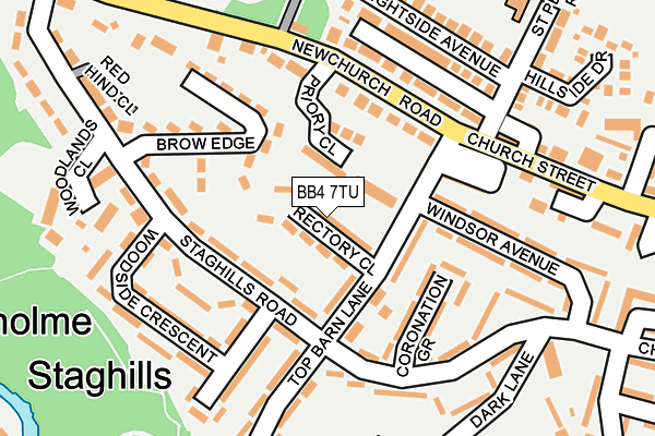 BB4 7TU map - OS OpenMap – Local (Ordnance Survey)